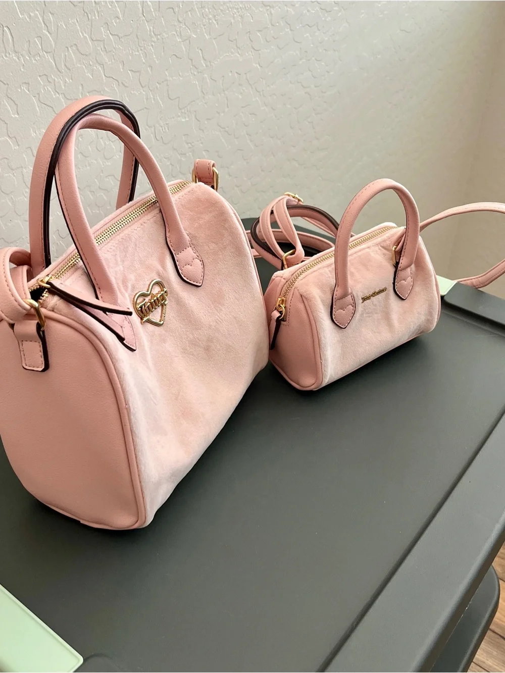 Juicy Couture Mix & Match 2 Handbags Set in Baby Pink